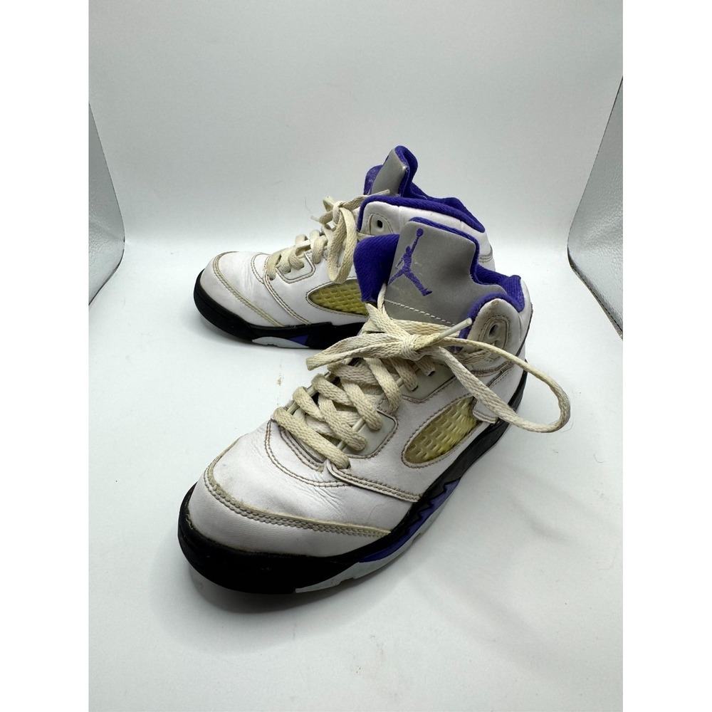 Air Jordan 5 Retro PS Concord 440889-141 Kids 13.5 Sneaker White Leather Shoes